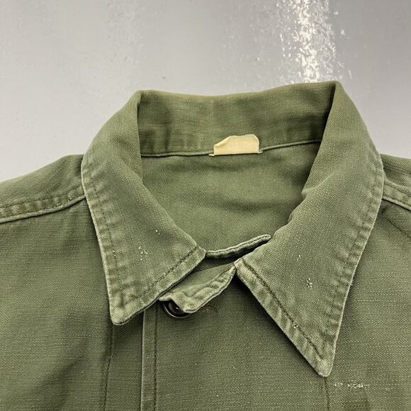 Vintage 50s USMC Green Military OG-107 Fatigue Shirt - Picture 5 of 5
